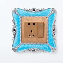 Художественный дом напрямую от производителя продажи 2093 Европейский стиль креативный защитный чехол наклейки на выключатель Смола оптом