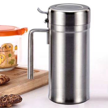 

Stainless Steel Oil Bottle Condiment Bottles Olive Oil Spray Edible Oil Dispensing Container for Cooking/Restaurant/BBQ