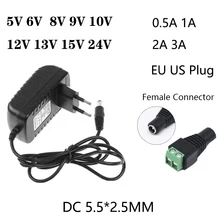 

AC DC 5V 9V 12 Volt Power Supply 110V 220V to 5V 6V 8V 12V 13V 15V 24V 1A 2A 3A Universal Power Adapter Supply Eu For LED Strips