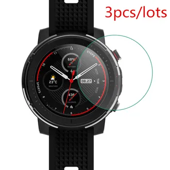 

Tempered Glass Screen Protector Cover Protective Film Guard For Xiaomi Huami AMAZFIT Stratos 3 Smartwatch GPS Sport Smart Watch