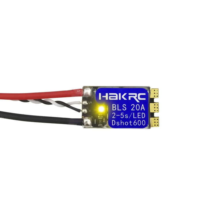 HAKRC BLS S20A 5V RGB светодиодный BLHELIS DSHOT600 2-5S LIPO Brushless ESC 22X11X4mm для радиоуправляемых FPV
