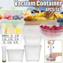 3 размера вакуумный контейнер вакуумный насос большой емкости вакуумная консервационная коробка для холодильника кухонная микроволновка ПП контейнеры