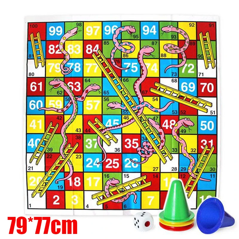 Kids Ludo Game Snakes & Ladders Game Puzzle Board Best Educational Toy for Kids