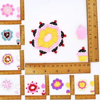 

10 pcs DIY Crafts Flatback Lovely Cupcakes Ice Cream Fit Hair Accessory Phone Case Backpack Storage Box