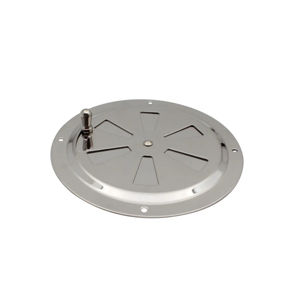 Stainless Steel 316 Marine Round Blower Louver Vent Cover Side Knob Opening 5 inch Air Boat Yacht Accessories | Автомобили и