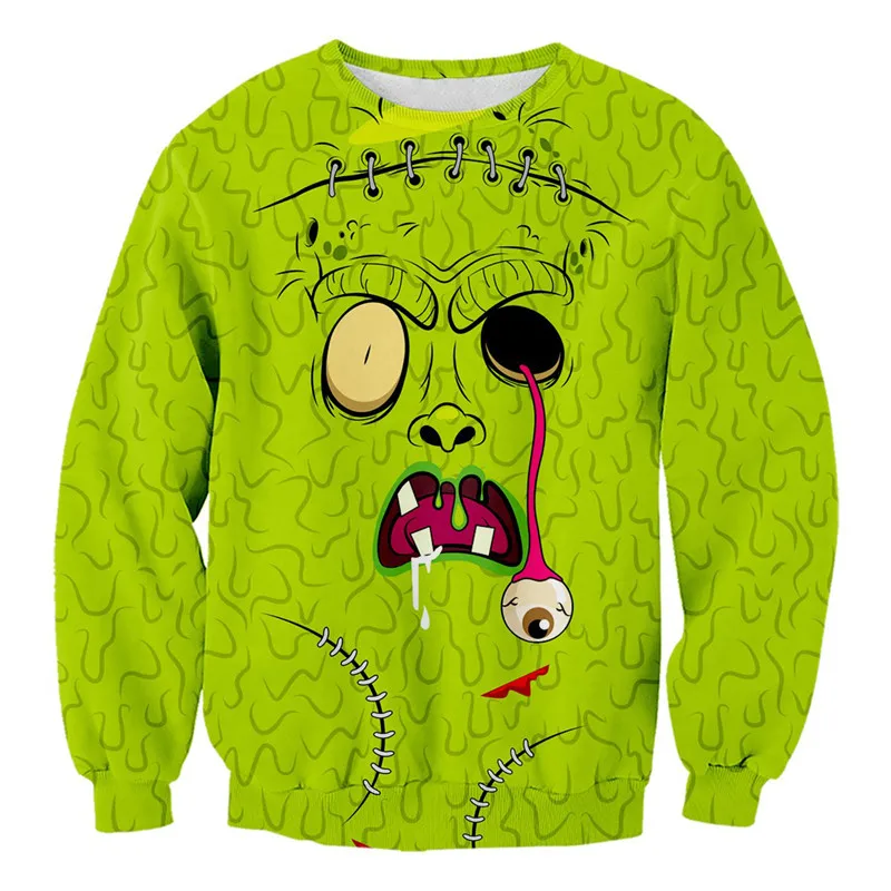 

Halloween Zombie Sweater Funny Cool Cosplay Evil Sweatshirt Winter Unisex Men's Pullovers Harajuku Long Sleeve Hip Hop Hoodies