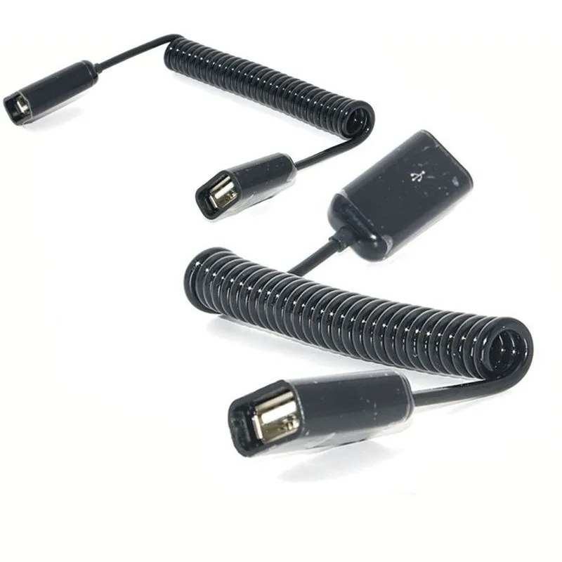 1 м пружинный спиральный Удлинитель USB 2 0 с разъемом мама | Компьютеры и офис