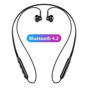 

New Neckband Sports Magnetic Adsorption WaterproofWireless Bluetooth4.2 In-Ear Earphone Stereo Music Headphone