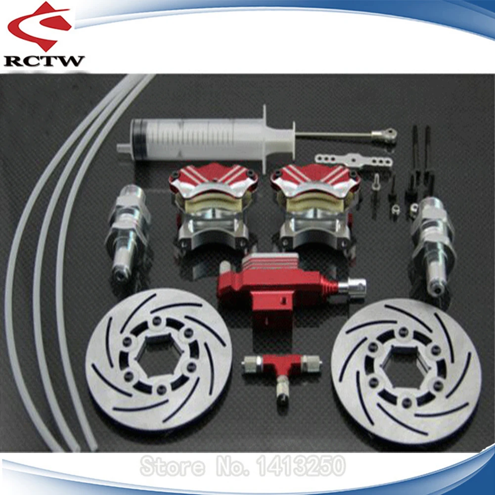 

Alloy CNC Piston Front Wheel Hydraulic Brake System for 1/5 GTB Racing Hpi Rofun Rovan KM Baja 5b SS 5T 5SC RC Car Parts
