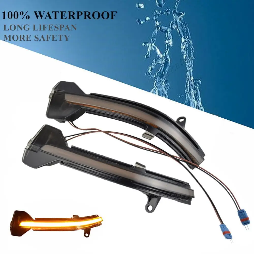 

2 pieces Dynamic led Smoked Side Mirror Sequential Blink Turn Signal Lights For BMW 5 6 7 Series F10 F11 F07 F06 F12 F13 F01