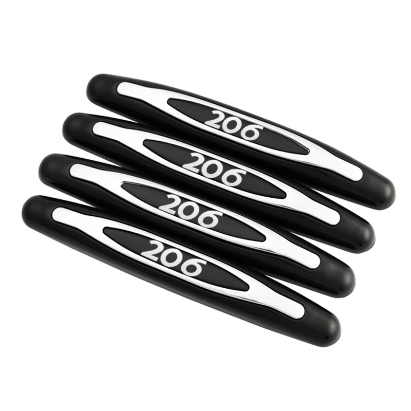 4Pcs Car Handle Protector Sticker Door Edge Crash Strip Anti-Collisione Per Peugeot 206 Car Styling