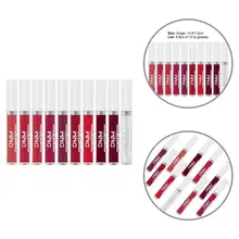 

High Color Rendering 10Pcs/Box Delicate Makeup Cosmetics Lip Gloss Set Fine Texture Lipstick Compact for Shopping