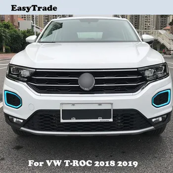 

Car Front Fog Tail Light Headlight Film Cover Trim Decoration Sticker For Volkswagen VW T ROC T-ROC 2018 2019 Car Accessories