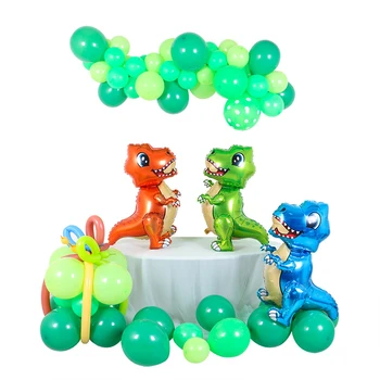 

2pcs 4D Dinosaur Standing Foil Balloons Cartoon animal dinosaur party birthday party decorations kids toy globals party supplies