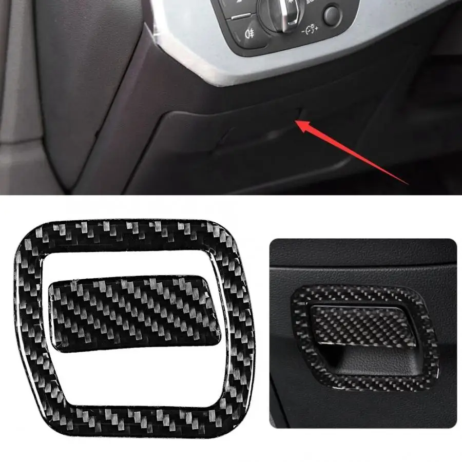 

Carbon Fiber Driver Seat Storage Box Switch Panel Cover Trim Fits for Audi A4 B9 2017 2018 2019 car accessories interior