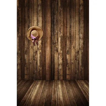 

MEHOFOTO Vinyl Photography Background Dark Brown Wooden Floor Computed Printed Children Backdrops for Photo Studio CM-6719