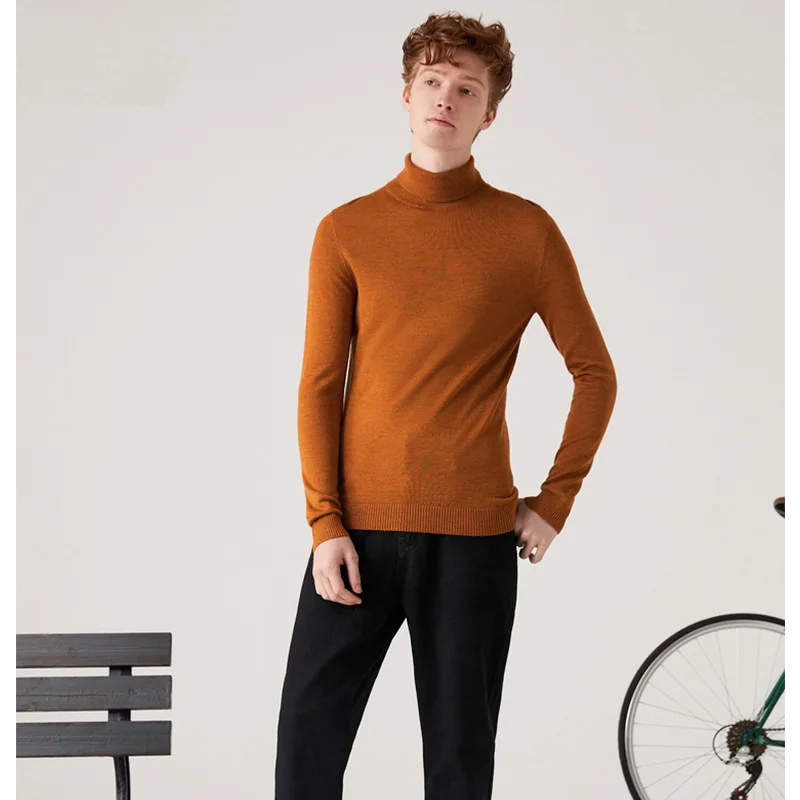 Свитер Semir с высоким воротником мужской зимний модный красивый свитер капюшоном