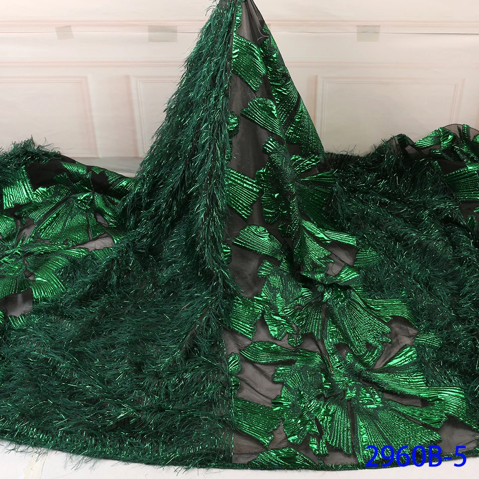 Жаккардовая кружевная ткань жаккард Tissu Нигерия высокое качество нигерийская красная парча сетка кружева тюль ткань перья материалы XZ2960B-6