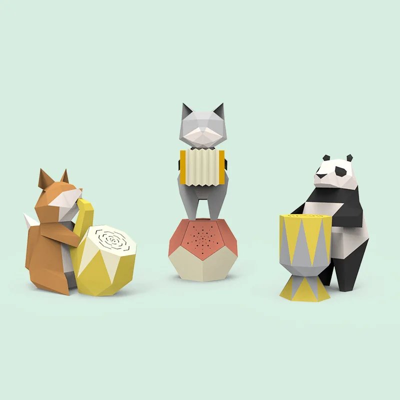 

Cute fun origami creative animal horn Bluetooth speaker mini speaker