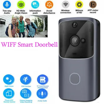 

M10 Wireless WiFi Smart Doorbell Video Phone Door Visual Ring Intercom Secure Camera 720P HD Door Bell WiFi Video DoorBell 3E29