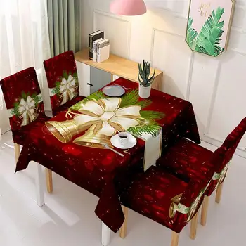 

2Pcs Christmas Chair Cover Chair Protective Cover Xmas Christmas Dining Room Decoration Elastic One Piece Chair Cover