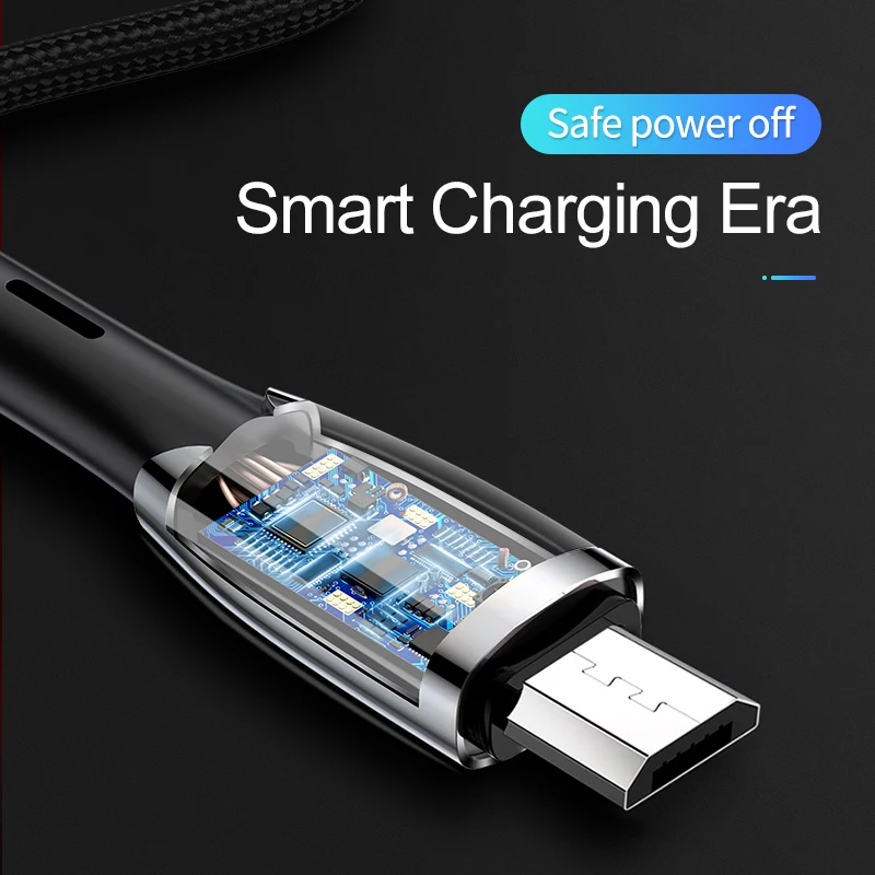 Joyroom Micro USB кабель 3A нейлон Быстрая зарядка USB кабель для передачи данных для Xiaomi samsung планшет Android мобильный телефон usb зарядный шнур