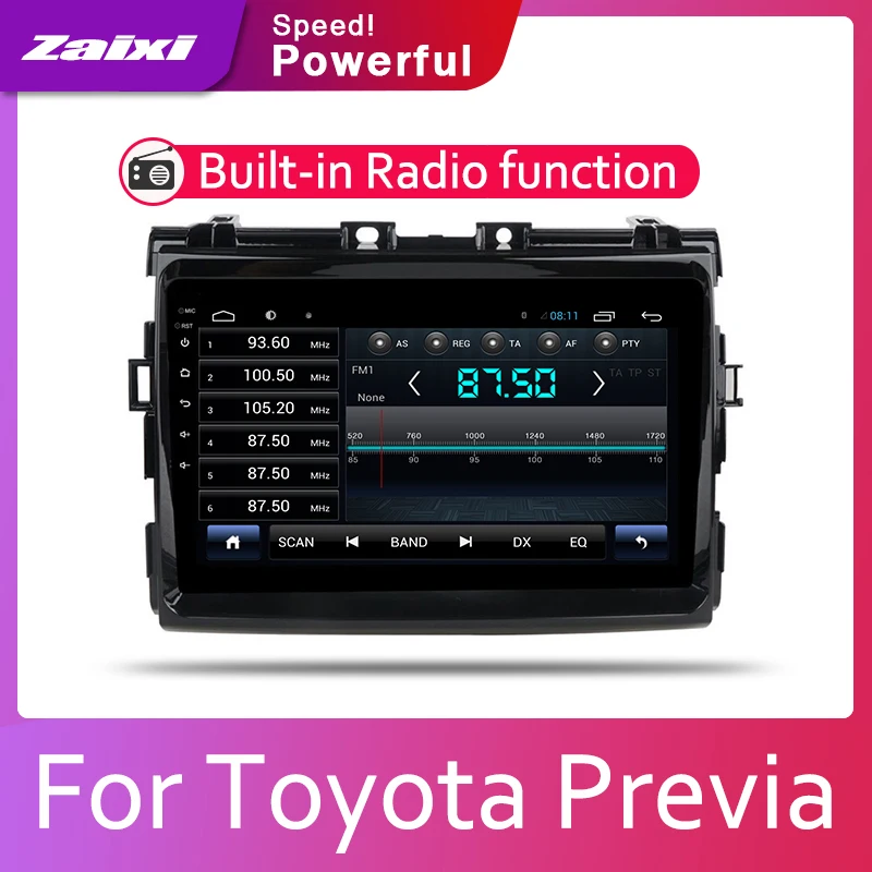 ZaiXi Android для Toyota Previa 2006 2012 2 Din автомагнитола мультимедийный видеоплеер Авто Стерео