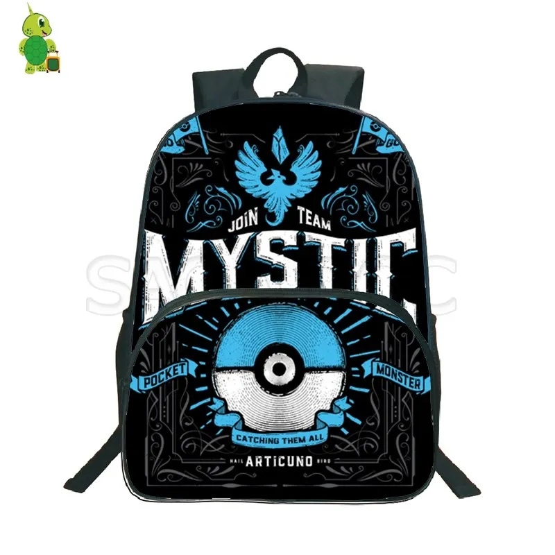 3Mystic Mochila Pokemon Team доблестный мистический инстинкт рюкзак мультфильм школьные сумки для подростков девочек мальчиков водонепроницаемый рюкзак дорожные сумки - Цвет: 3Mystic