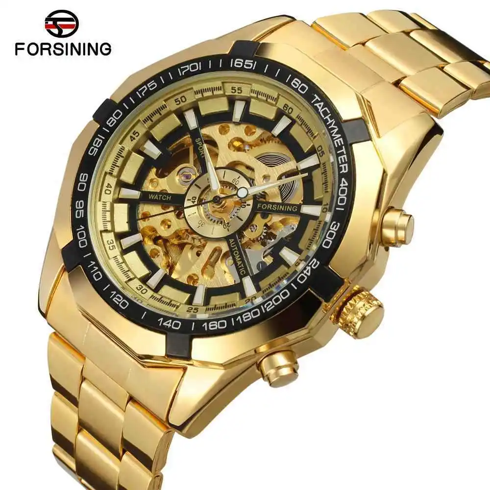 

Winner forsining Fully Automatic Tm034 Hollow out Analog Watch Steel Watch