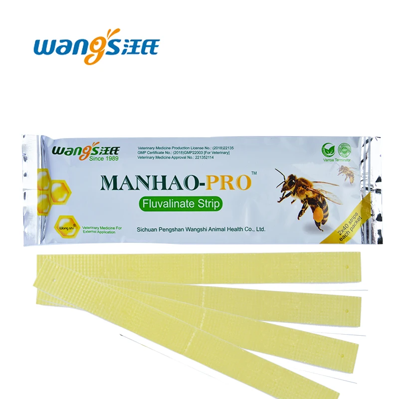 5/10PCS WANGSHI MANHAO-PRO Small 80Strips Fluvalinate Strip Apiculture Varroa Treatment Beekeeping Supplies Medicine for Bees