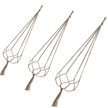 

3PCS Vintage Style Plant Hangers Delicate Wall Hanging Planters for Decor Use
