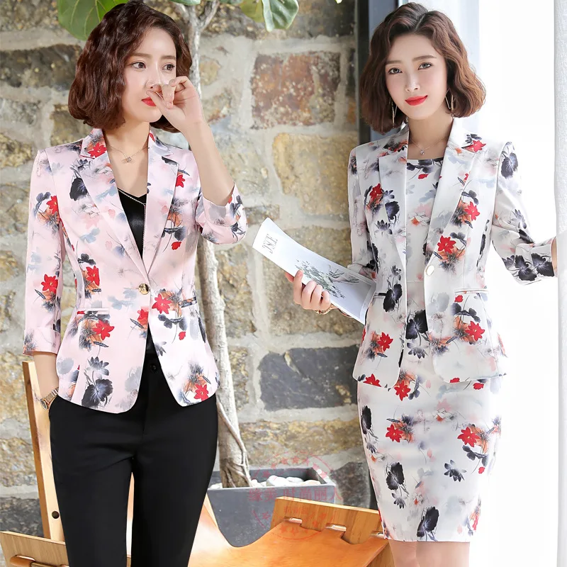 

Spring Clothing Coat Women's 2019 New Style Fashion Printed Versatile Spring Slimming by Age Short Spring And Autumn Elegant Sui