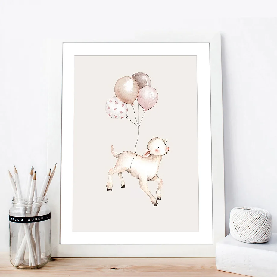 Rabbit-Fox-Sheep-Balloon-Star-Moon-Wall-Art-Canvas-Painting-Nordic-Posters-And-Prints-Animals-Wall (1)