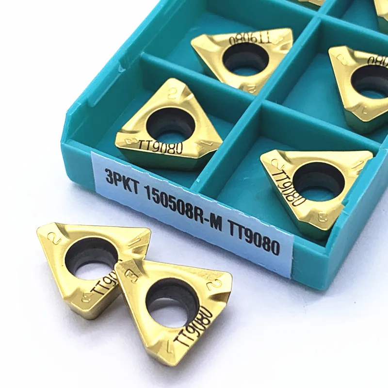 

3PKT100408 3PKT150508R-M TT9080 Carbide Inserts 3PKT Turning Indexable Tool Metal Lathe Cutting Tool turning Milling Insert