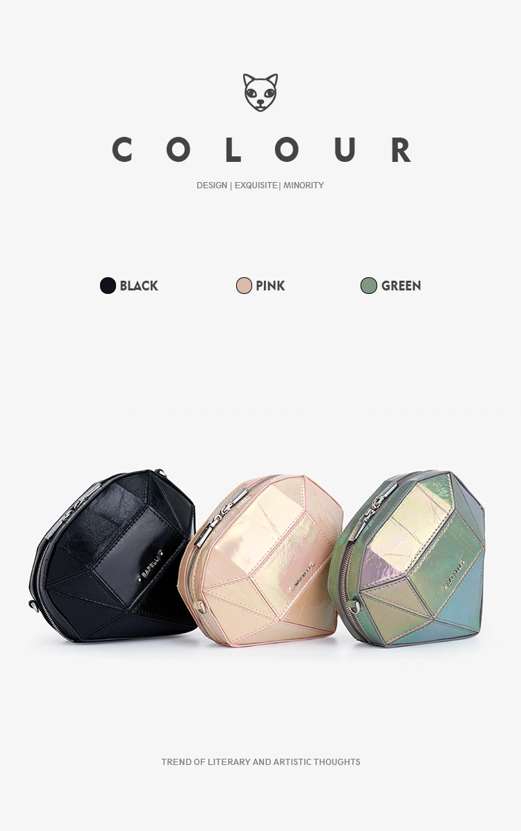 Mini genuine leather clutch Y2K style