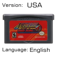 Network 4 - Red USA 32 бит видеоигры картридж Консоли Карты для nintendo GBA Mega Man английская языковая версия - Цвет: Network 4 - Red USA