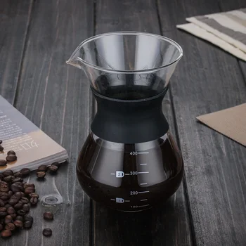 

Classic 400 Ml High Temperature Coffee Filter Set/glass Sharing Pot with Filter Mesh Household Portable Drip Filter Cup