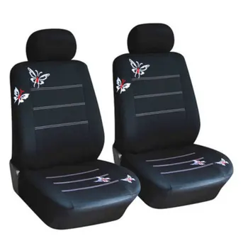 

Universal Black Butterfly Embroidered Car Seat Cover Car Interior Accessories Auto Seat Protectors Car Accessories
