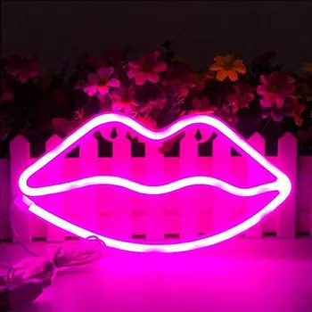 Leuke Neon Lichten Feestartikelen Meisje Kamer Decoratie Accessoires Tafel Decoratie Kinderen Geschenken Lip Vorm Banaan Regenboog