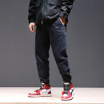 

Japanese Style Autumn Fashion Men Jeans Loose Fit Size S-5XL Harem Jeans Vintage Designer Hip Hop Jogger Jeans Men Cargo Pants