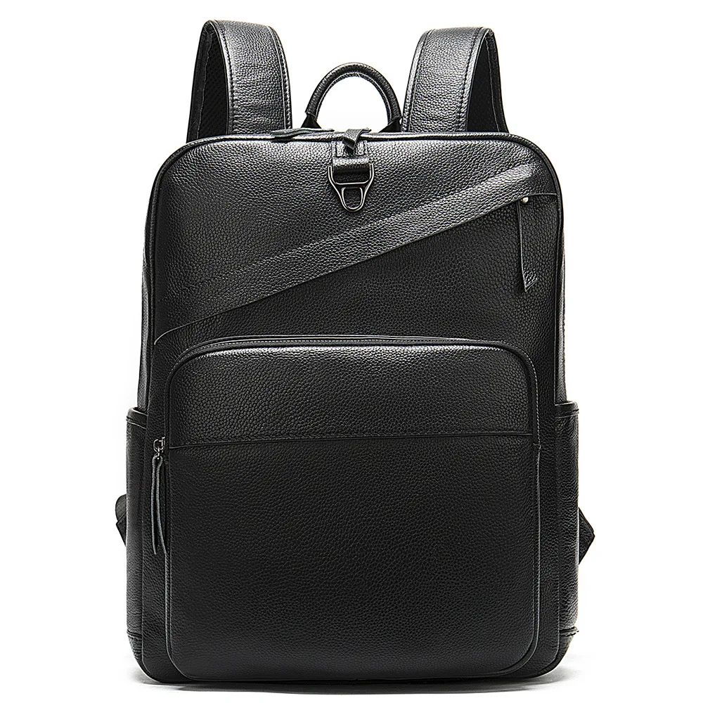 

Multifunctional office male bag business large capacity double shoulder bag male leather leisure computer backpack