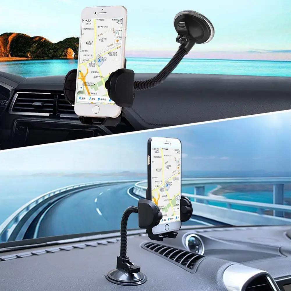 360 градусов присоска автомобильный держатель телефона держатель лобовое стекло Приборная панель автомобиля держатель Кронштейн для смартфон, GPS UM