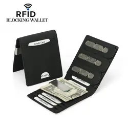 Новый Кошелек из воловьей кожи с держателем для ID/кредитной карты, двухскладной кошелек, кошелек с застежкой, с RFID блокировкой, визитница из