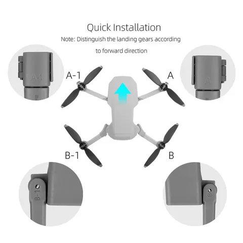 Foldable Heightening Landing Gears Feet Bracket Protector For DJI Mavic Mini RC kids toys juguetes brinquedos title=
