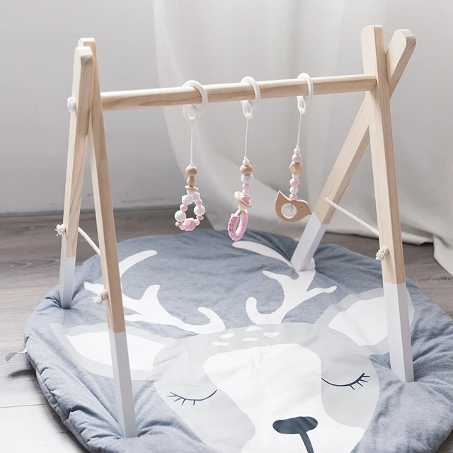 3Pcs/Set Baby Rattles Wooden Beads Pendant Crib Mobile Baby Toys Bed Hanging Decor Handmade Stroller Accessories Infant Products 6