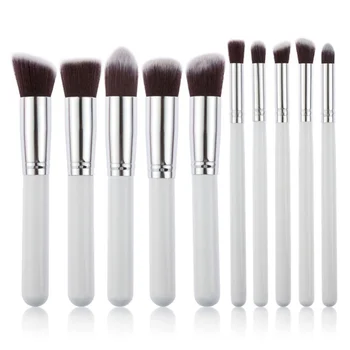 

Hot Selling 10pcs/lot White Makeup Brush Tools Face Eyeshadow Foundation Make Up Brushes Beauty Set Blush Professional Kit