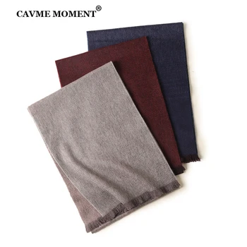 

CAVME 100% Cashmere Scarf for Men Gift for Father Unisex Long Scarves Women Winter Soft Basic Scarf Double Face Birthday Present