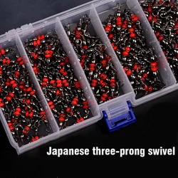 125 Pieces of Trigeminal Swivel Connector Set Sea Fishing Connection Ring Foreign Trade Export Fishing Gear Fishing Tools