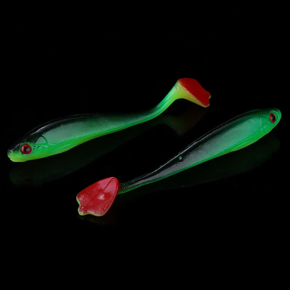 WALK FISH, 4 шт./лот, Мягкая приманка, приманка для рыбалки, 90 мм, 4,5 г, воблеры, Shad Tail, силиконовая приманка, пресноводная приманка для окуня - Цвет: L 12