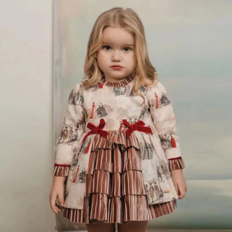 

2019 Vintage Kids Clothes Girls Spanish Princess Birthday Party Dress Baby Girl Cotton Toddler Christmas Dress for Girl Lolita